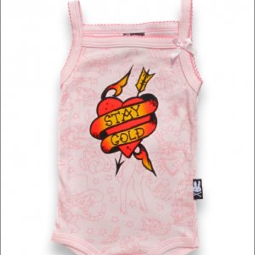 Stay Gold Pink Tank Baby Bodysuit One Piece